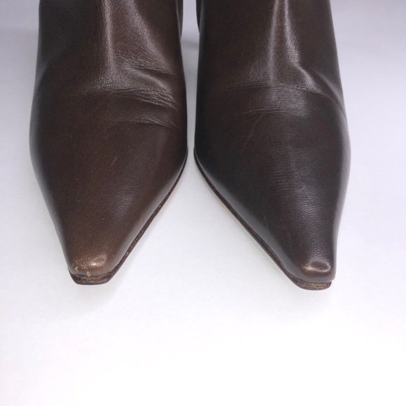 L’Autre Chose Brown Leather Booties 36.5 6.5 - Picture 4 of 13